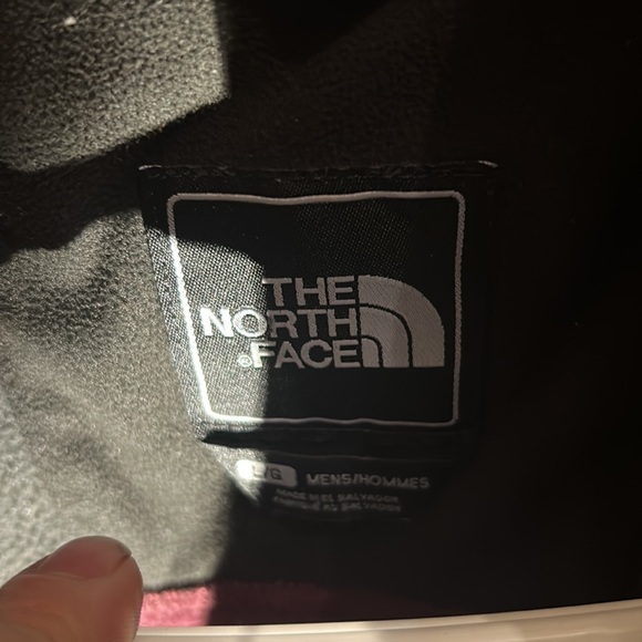 The North Face Full Zip Fleece Sweater Unisex Large Burgundy Sweatshirt Hiking - Picture 3 of 6